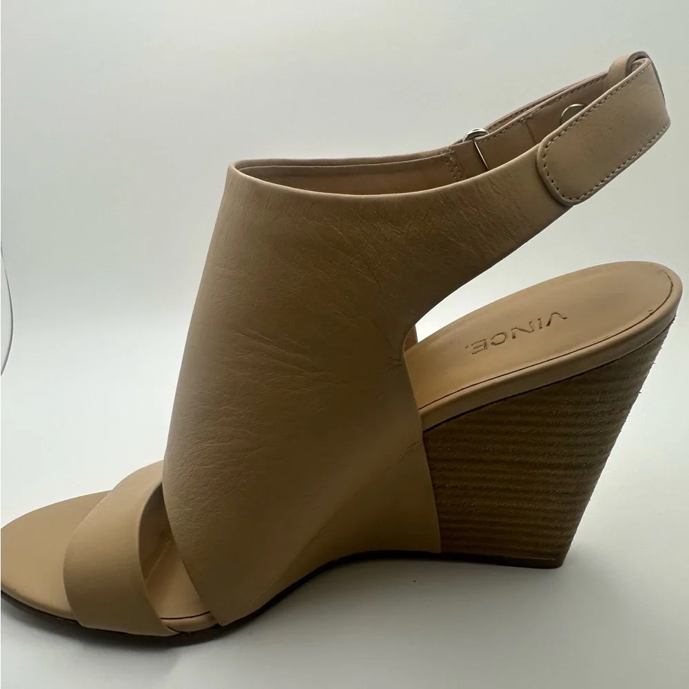 Vince || Karen Women’s Nude Wedge Sandal - Leather‎ Slingback